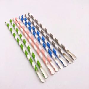 Decorative Party Paper Straws Customized Logo Juice Beverage Paper Drinking