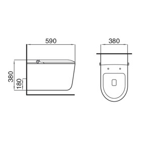 Sanitary Ware Modern Smart Wall Hung Toilet With Bidet Washing Function For