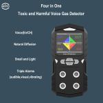 4 In 1 Handheld Multi Gas Detector 100PPM 1000PPM Data Logging Voice Alarm