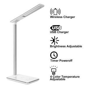 latest LED table lamp wireless charger,multi-function led lamp wireless charger