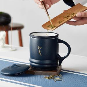 Cheap Ready To Ship In Stock Ceramic Coffee Tea Water Mug Cup With Coaster For Customized Logo Pattern for sale