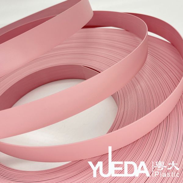 Dust Prevention Peach Pink PVC Edge Band For Furniture High Tough M7934