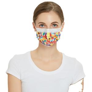 Cheap S&amp;J 3ly Patterned Custom Face Mask Factory Cheap Price Disposable Medical Mask Class III 3 Ply ASTMF2100 Level 3 Adult, Children for sale