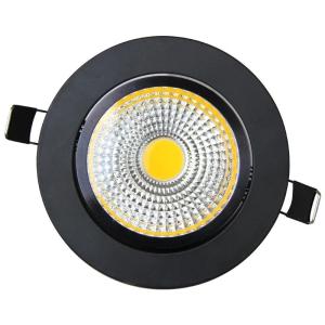 15w 3w LED Ceiling Spotlights Black COB Recessed Ceiling Light
