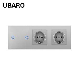 Single Live Wire Control Touch Switch With 2 Sockets And 2 Light 60mm Hole