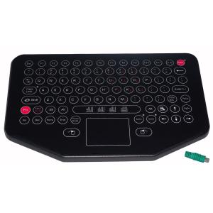 Water proof movable desktop industrial membrane keyboard with sealed touchpad
