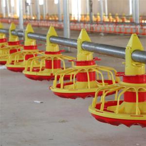 Stainless Chicken Feeding System Pan Feeder Poultry 50-100 Chickens / Hour