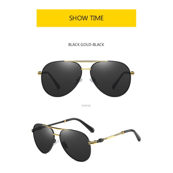 Memory Mens Metal Frame Sunglasses Spring Leg Fashion Polarized