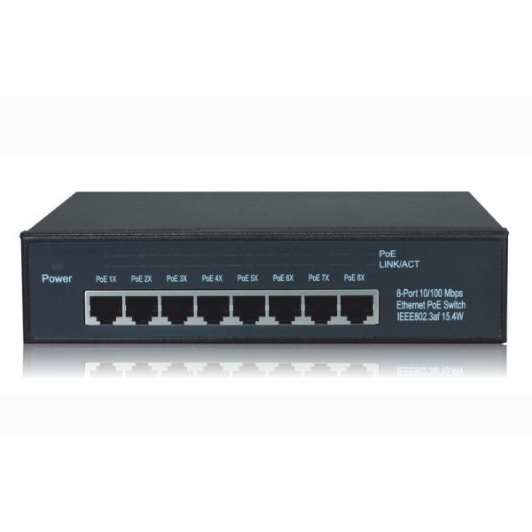 Quality Duplex transfer mode Ethernet 8 ports 10 / 100M PoE Switch With 15.4W wholesale