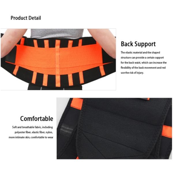 Sports Therapy Back Support Pian Relief Belt Neoprene Waist Trimmer Slimming Belt