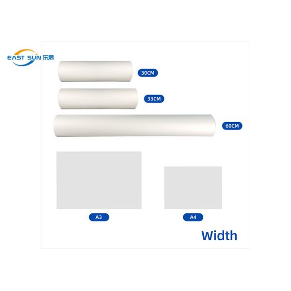 Quality High Elasticity Thermoplastic DTF PET Film A3 A4 Roll Bright Light wholesale