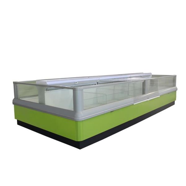 Electric Supermarket Refrigeration Equipment , Island Display Freezer