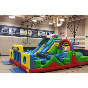 Inflatable Wipeout Course Backyard Army Blow Up Bounner Obstacle Course Rental