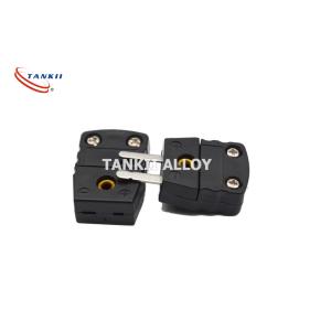 Black Color Miniature Thermocouple Connector Type J With Iron And Constantan Pin