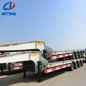 Semi-Trailer 4 Axles 13.73m 75 Tons 80ton Lowbed Flat Low Bed Loader in Qatar