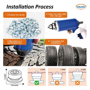 Customized Tungsten Carbide Anti-slip Tire Studs with Cylindrical Shaped Carbide