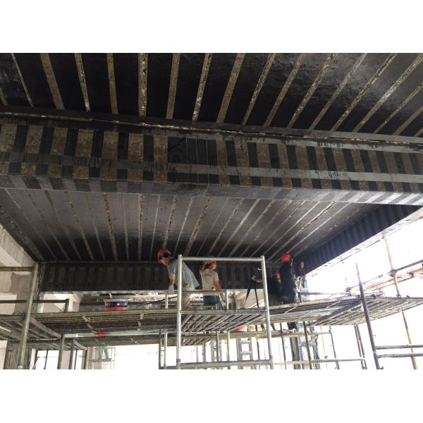 1.2mm Carbon Fiber Strips , Carbon Fiber Flat Sheet Bridge Tunnel Reinforcement