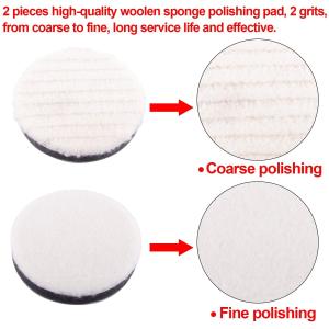 38pcs 3In Car Polishing Pad Kit 7.5cm Polisher Attachment For Drill