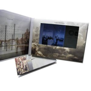 Portable Leather advertising lcd screen video book brochure for advertisement