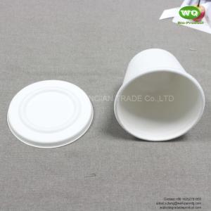 15oz(425ml) Biodegradable Bleached Sugarcane Bagasse Cup With Lid -Easy Green