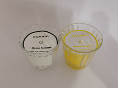 Cheap Decor candle,unique scented glass candle with white / yellow for sale