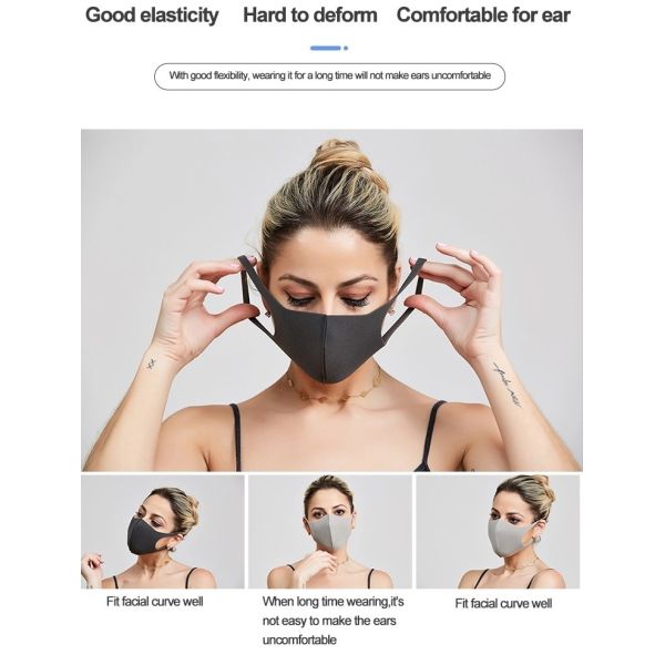 Washable Polyurethane SpongeCivil Face Mask Eco Friendly With Valve Filter