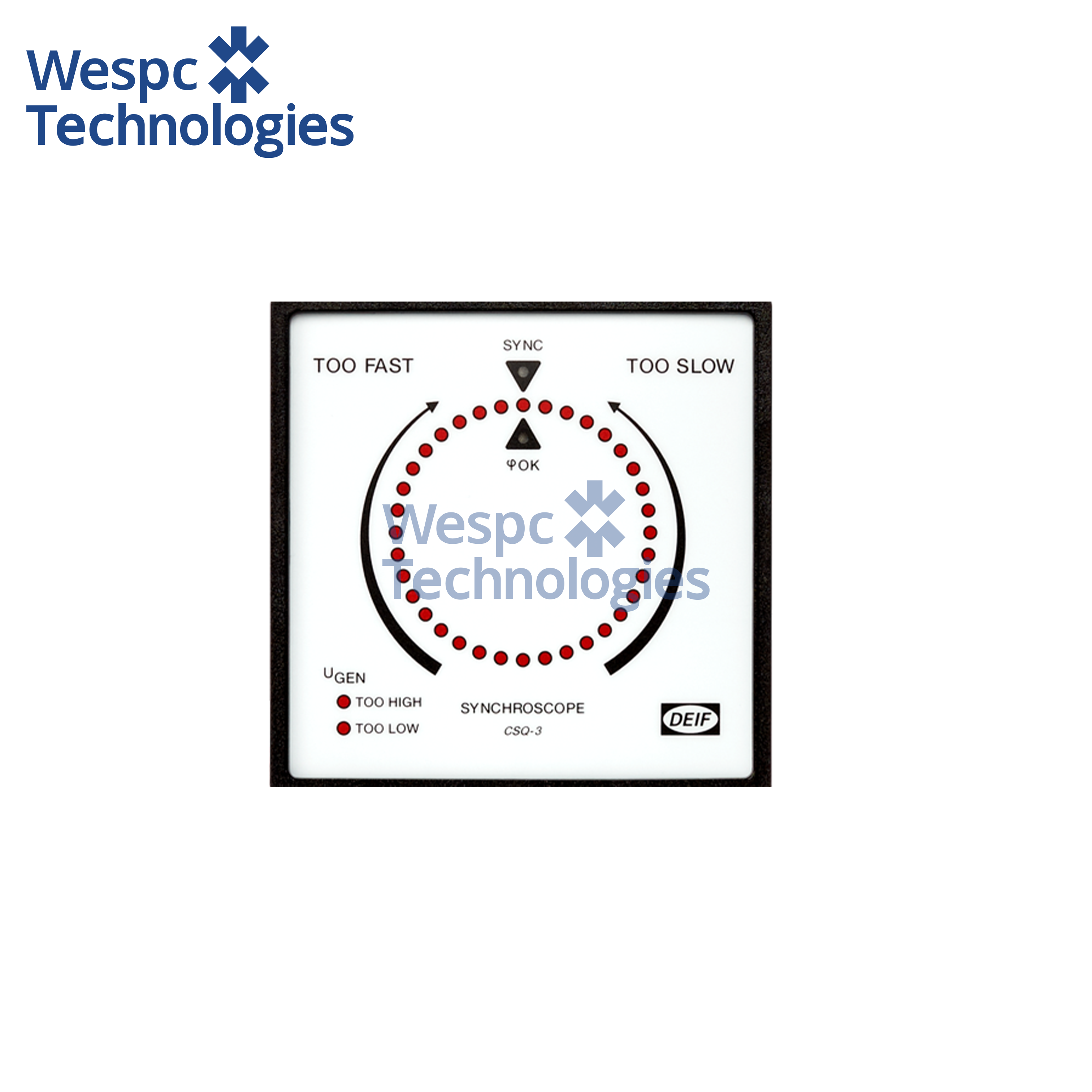 Wespc Original DEIF CSQ-3 1and 220VAC Multi-function Synchroscope for Generators