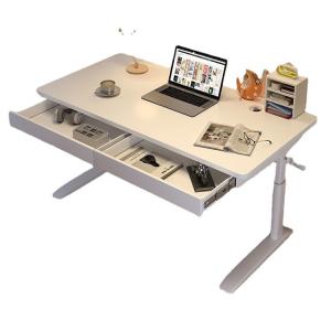 Modern Design Style Extra Large Sit to Stand Table with Drawers in PANEL Wood
