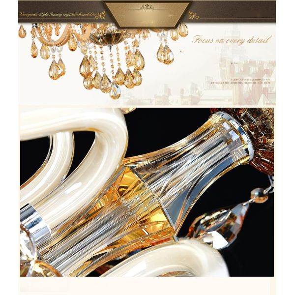 Modern crystal chandelier lighting Fixtures with lamshade (WH-CY-05)