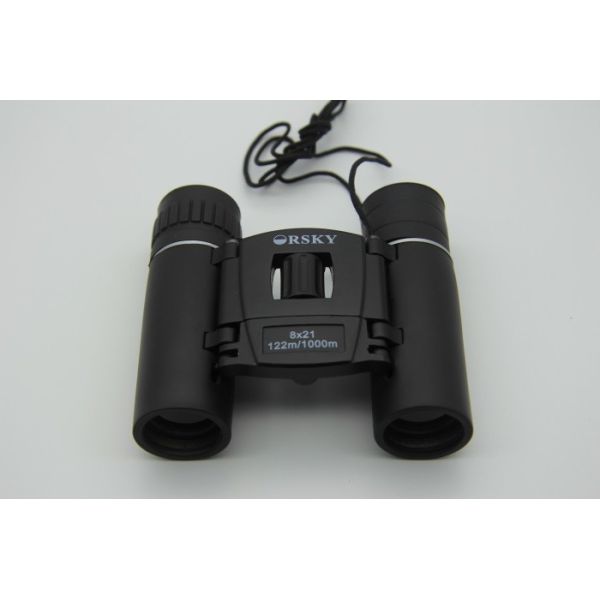 Quality Dual Focus 8x21 Compact Folding Binoculars , Small Compact Travel Binoculars wholesale