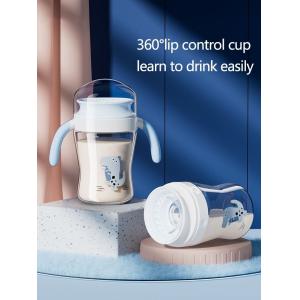 Leak Proof Kids Cartoon Starter Sippy Cup For 7 Month Old With Handle