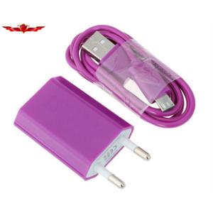 New 1.0Meter DC5V 1A Multi Color USB Charger For Iphone5 5S Approval CE,FCC,ROHS