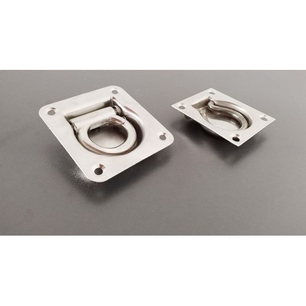 2000KN M.B.L Compression Stainless Steel Floor Mount Rope Car and Truck Accessories Lashing Tie Down D Rope Ring for Heavy-Duty