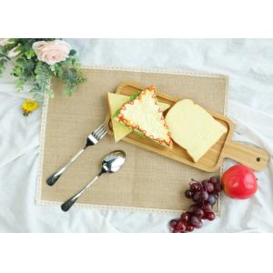 Waterproof Lamination Natural Jute Placemat With Lace Edge And Back Side