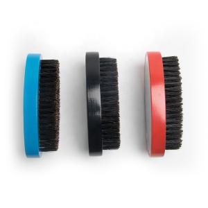 Customize Beard Brush With Mirror Natural Wood Medium Mixed Boar Bristle Brush