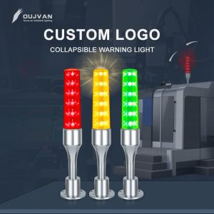 Hidden Detachable Base LED Tower Lamp Flashing Warning Tower Light With Alarm