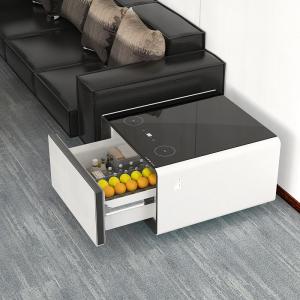 Smart Coffee Table with Wireless Charging and Automatic Water Filling Fridge
