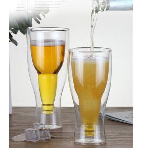 300ml Modeling Double Beer Borosilicate Glass Cup