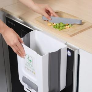 Household Wall Mounted Portable Trash Can 10L Folding Garbage Can