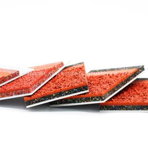 High Flex High Shock Sandwich Running Track With Integrated Structure