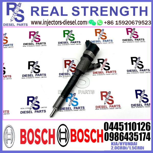 Diesel Fuel Common Rail Injector 0445110126 0986435174 For KIA/HYUNDAI 2.0CRDi/1.5CRDi Engine