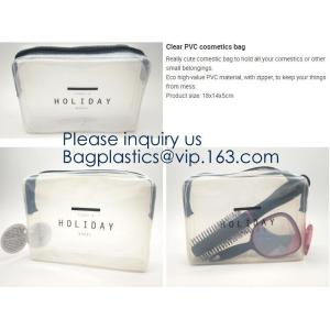 Clear Toiletry Bag - Compression Packing Cube - PVC Cosmetic Bag - Transparent