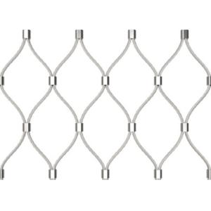 Cheap 2.5cm Stainless 316 Steel Cable Mesh Ferrule Diamond For Stair Railing for sale