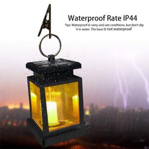 Soft Effect Automatic Lighting Solar Candle Lanterns For Garden Retro Style