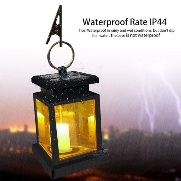 Soft Effect Automatic Lighting Solar Candle Lanterns For Garden Retro Style