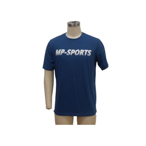 Quality Navy Blue Melange Mens Polo T Shirts With Dot Shade Print Quick Dry Function wholesale