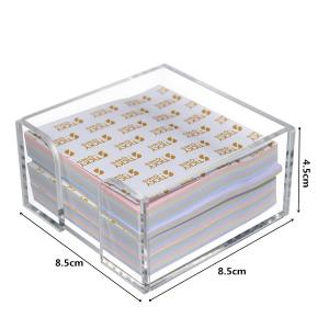 Custom Color Office Use Note Pad Acrylic Box Plexiglass Pad Holder For