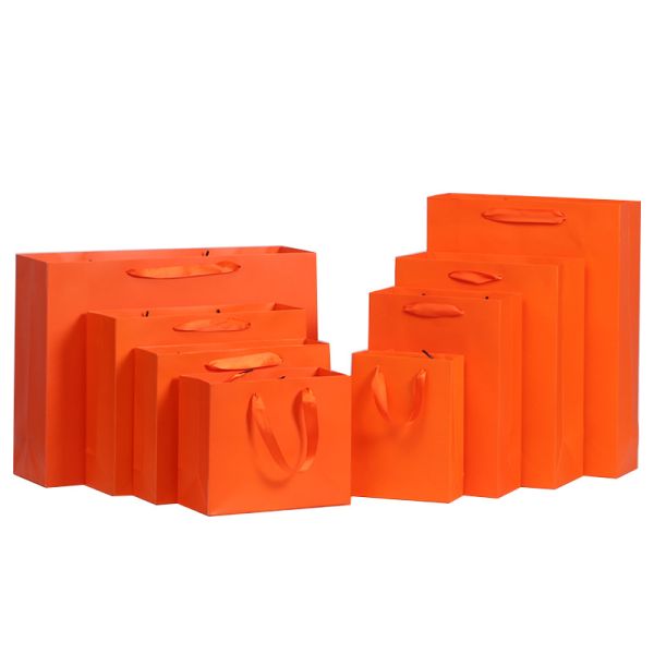 Customized Logo Eco-friendly Card Paper Carrier Bag with CMYK 4 Color Offset Printing