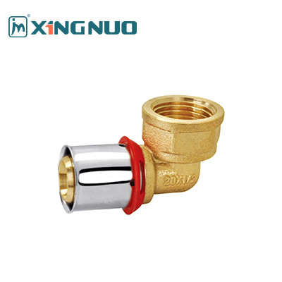 Quality Copper Nickel Compression Fittings For Gas Media Al Pex Fittings Red Color 1/2"/3/4"/1" Brass Press Plumbing Pex Fitting wholesale