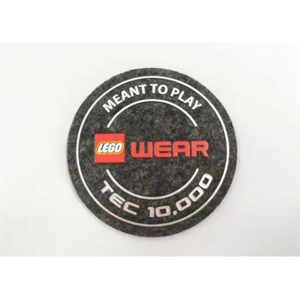 High Density Silicone Unique Iron On Patches Felt Fabric Labels Custom Logo